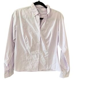 Moreno Martini Da Firenze Womens Lavender Cotton Blend Button Down Shirt Italy M